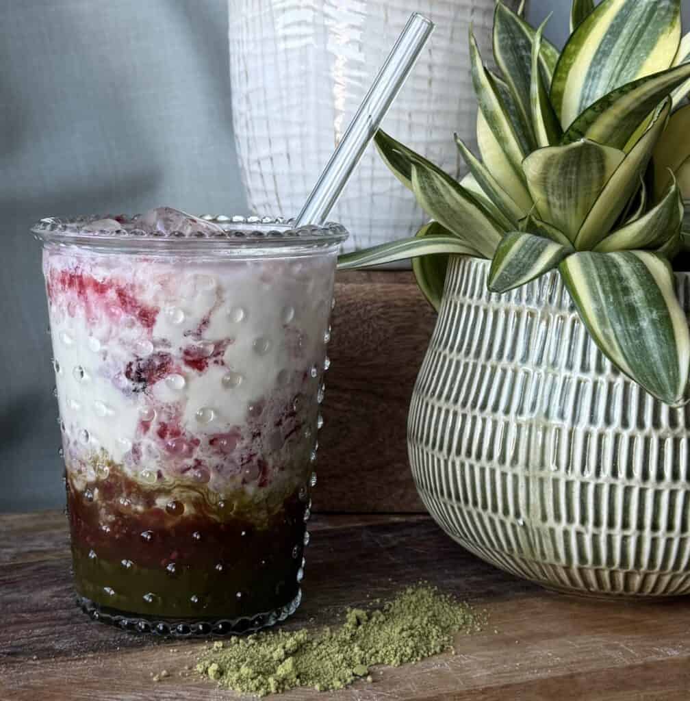 Iced Raspberry Matcha Latte
